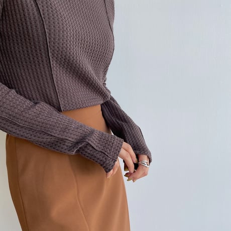 【nokcha original】jacquard piping tops/2colors_nt1043