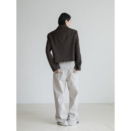 《予約販売》double zip minimal jacket/2colors_no0531