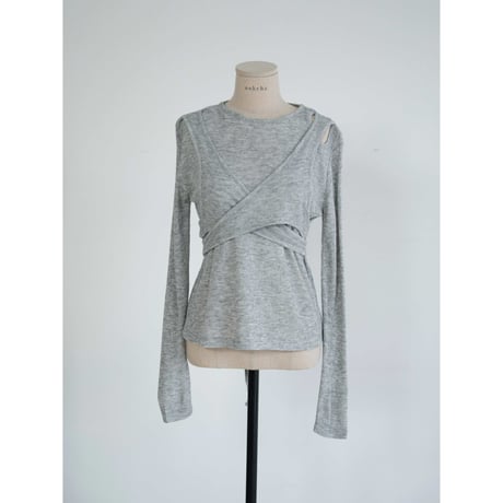 《予約販売》accent unique layered tops/2colors_nt2426