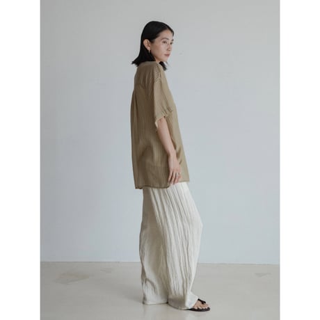 《予約販売》stripe mannish sheer shirt/2colors_nb0314