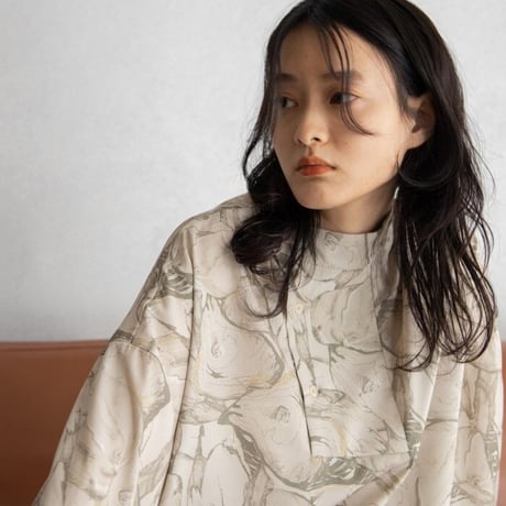 【nokcha original】marble blouse/2colors_nb0043