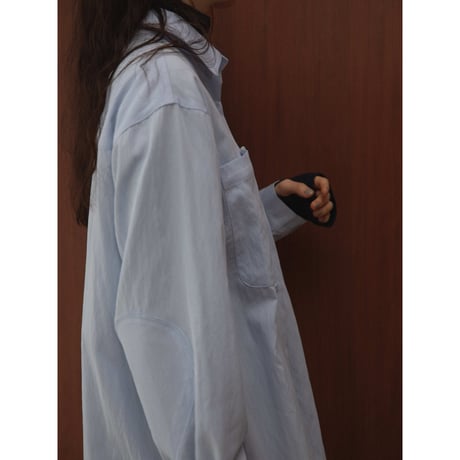 【nokcha original】sleeve accent washer shirt/2colors_nb0224