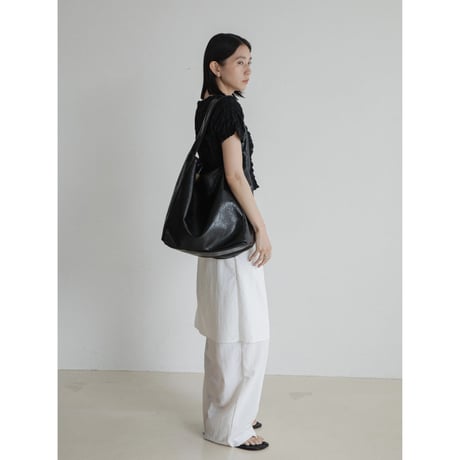《予約販売》handsome leather like bag/2colors_na0733
