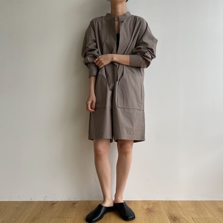 【nokcha original】mannish half jumpsuit/graige_np0800
