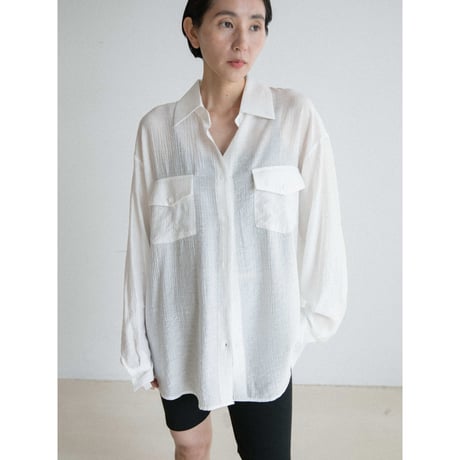 《予約販売》stripe sheer shirt/2colors_nb0368
