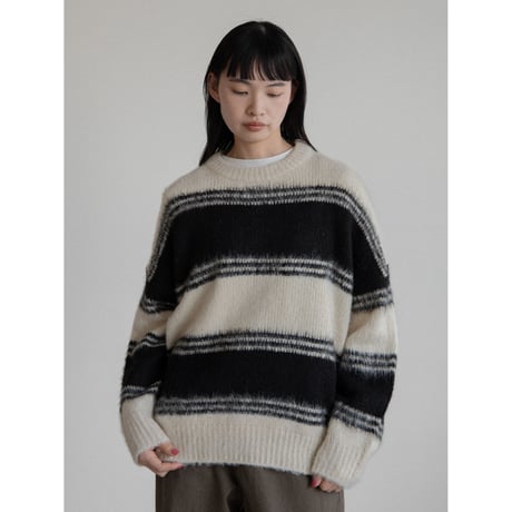 《予約販売》mulch border knit pullover/2colors_nt2195