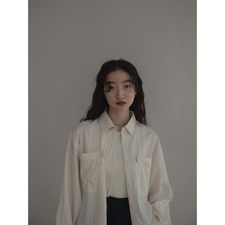 【nokcha original】sleeve accent washer shirt/2colors_nb0224