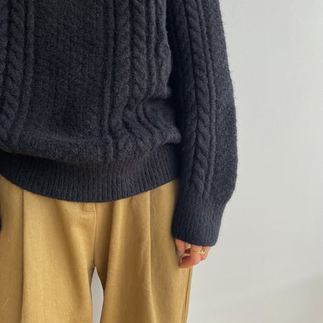 《予約販売》cable simply knit/3colors_nt1551