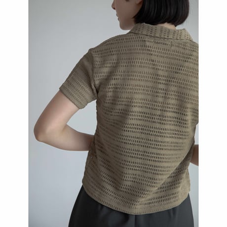 《予約販売》jacquard mesh shirt/2colors_nb0257
