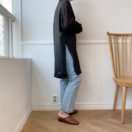 ✳︎予約販売✳︎sheer  slit shirt/2colors_nb0002