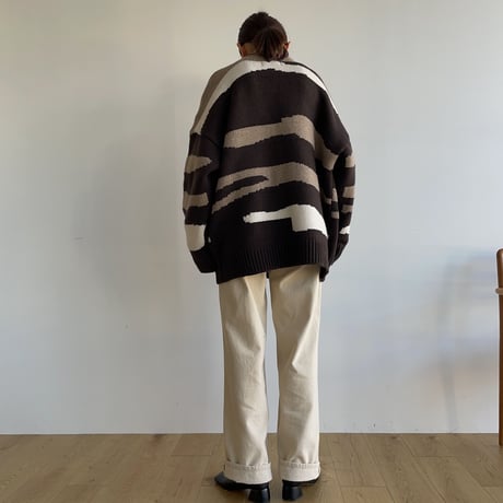 【nokcha original】ennui knit cardigan/deep brown_nt1502