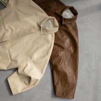 【nokcha original】eco leather over jacket/brown_no0196