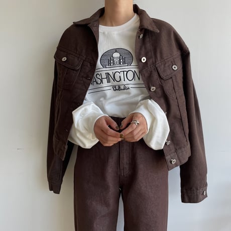 《予約販売》brown denim jacket_no0245