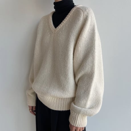 《予約販売》v neck rich knit/2colors_nt1924