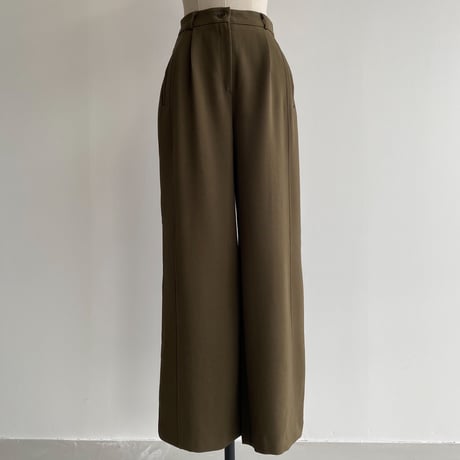【nokcha original】back slit long pants/deep khaki_np0453