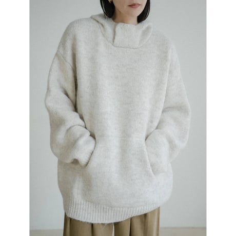 《予約販売》mannish over knit hoodie/2colors_nt2434