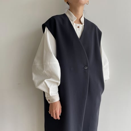 【nokcha original】2set mulch coat/navy_no0231