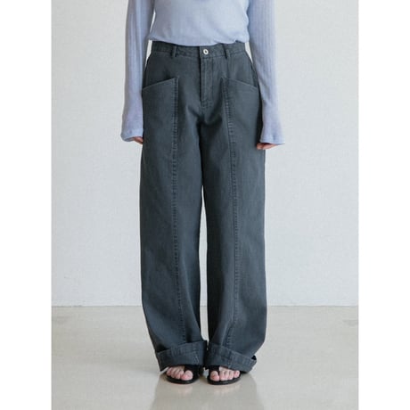 《予約販売》center press accent pants/2colors_np1250