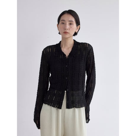 《予約販売》jacquard sheer lady tops/2colors_nt2521