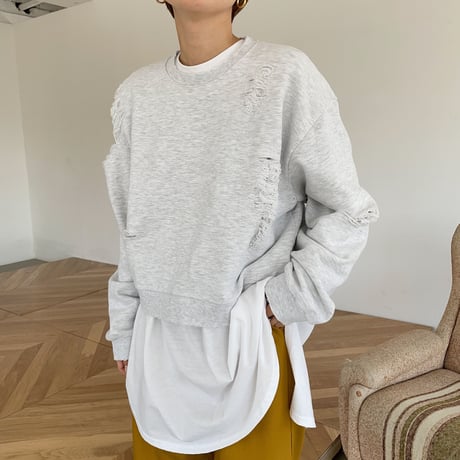 《予約販売》damage crop mtm/2colors_nt0899