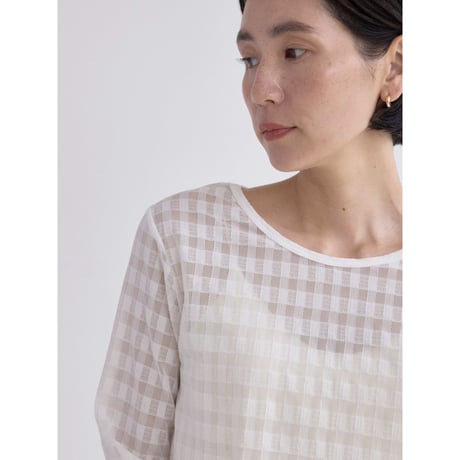 《予約販売》check sheer tops/2colors_nt2520