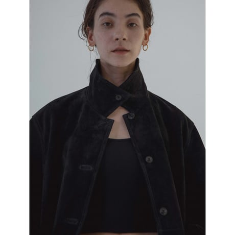 - AUTHENTIC series - real suède rich jacket/black_an0015