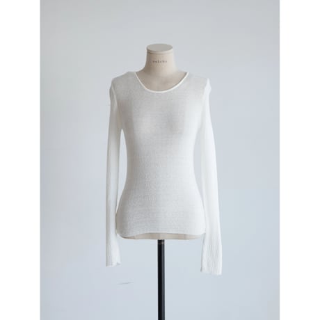 《予約販売》back open sheer knit tops/2colors_nt2569