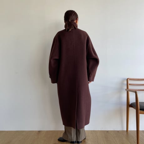 【nokcha original】HANDMADE 2way double coat/deep purple_no0238