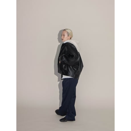 - AUTHENTIC series - old like eco leather jacket/black_an0001