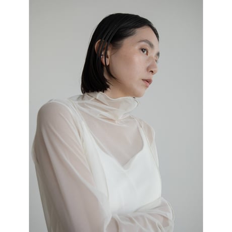 《予約販売》accent hem sheer tops/3colors_nt2243