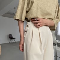 【nokcha original】silhouette pants/cream_np0402