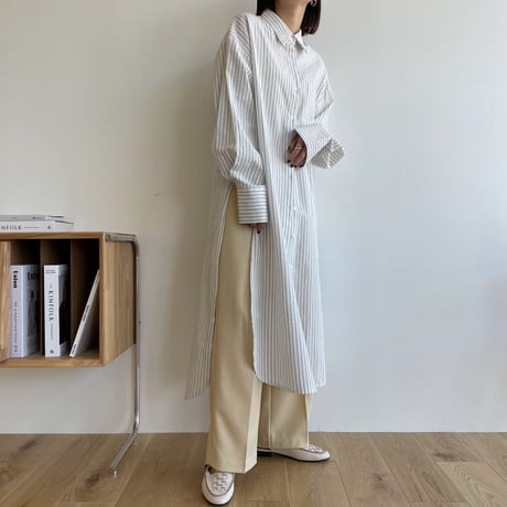 《予約販売》2way slit long shirt/2colors_nt1273