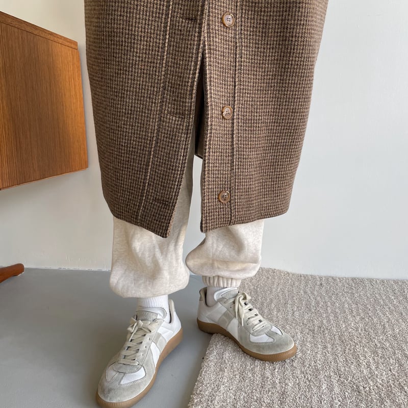 nokcha original】hounds tooth check coat/brown_ nokcha original】hounds tooth check coat/brown_