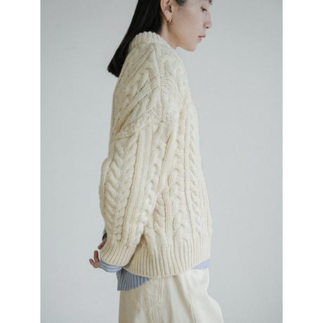 《予約販売》mannish cable knit pullover/2colors_nt2433