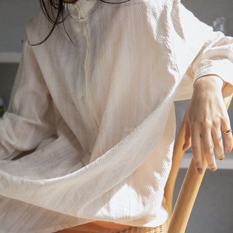 【nokcha original】jacquard over blouse/ivory_nb0041