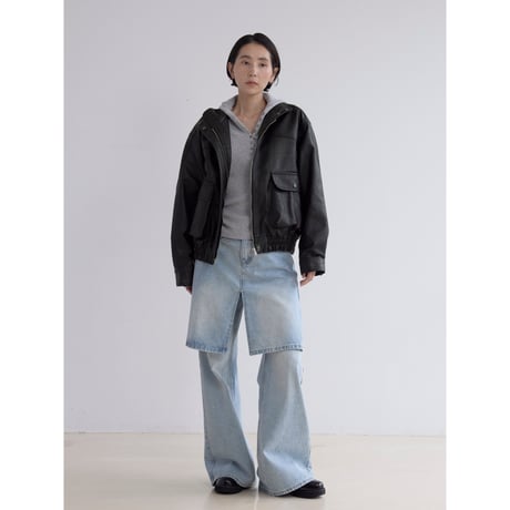 《予約販売》rich fake leather jacket/2colors_no0519