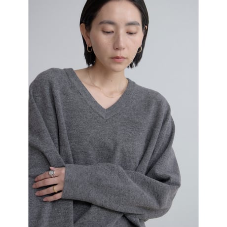 《予約販売》v neck soft knit tops/2colors_nt2498