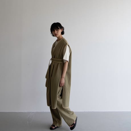 【nokcha original】piping pants/khaki_np0593