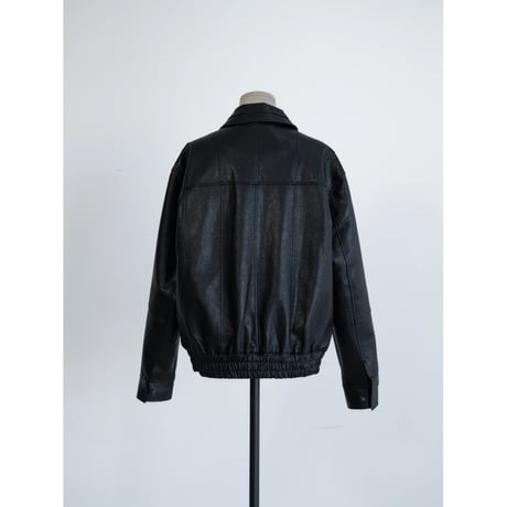 《予約販売》accent fake leather jacket(unisex)_no0503