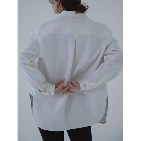 - AUTHENTIC series - button down mannish shirt/ivory_an0022