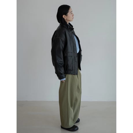 《予約販売》tuck twill cotton pants/2colors_np1070