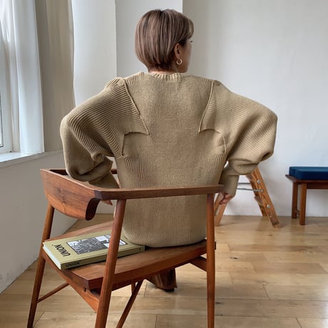 《予約販売》unique shoulder knit/2colors_nt0641
