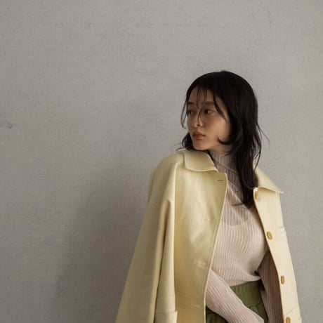 【nokcha original】twill over jacket/light yellow_no0199