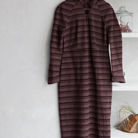 【nokcha original】jacquard lady dress/burgundy_nd0118