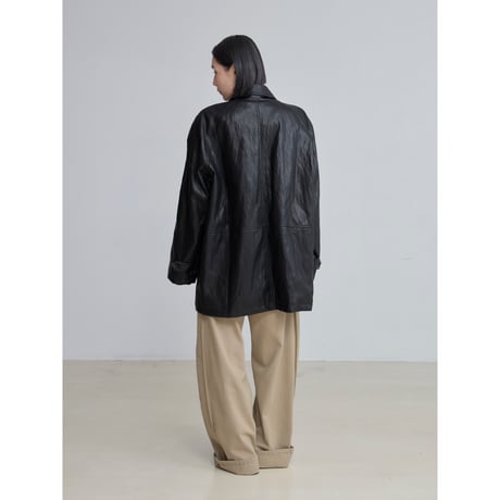 《予約販売》soft fake leather jacket/2colors_no0512