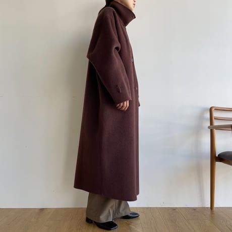 【nokcha original】HANDMADE 2way double coat/deep purple_no0238