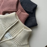 【nokcha original】zip up over knit/charcoal_nt1184