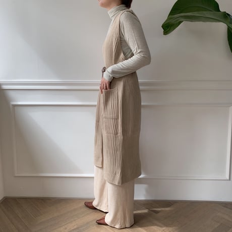 ✳︎予約販売✳︎ rib knit long vest_nt0129