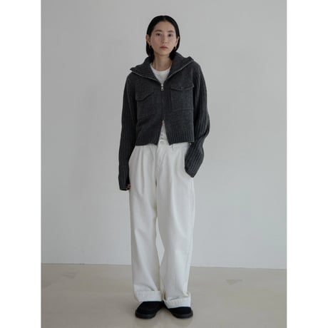 《予約販売》melange knit mannish cardigan/2colors_nt2233