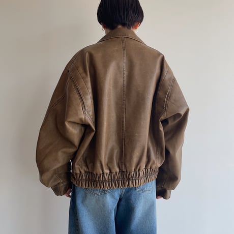 《予約販売》accent mannish eco leather jacket/2colors_no0360